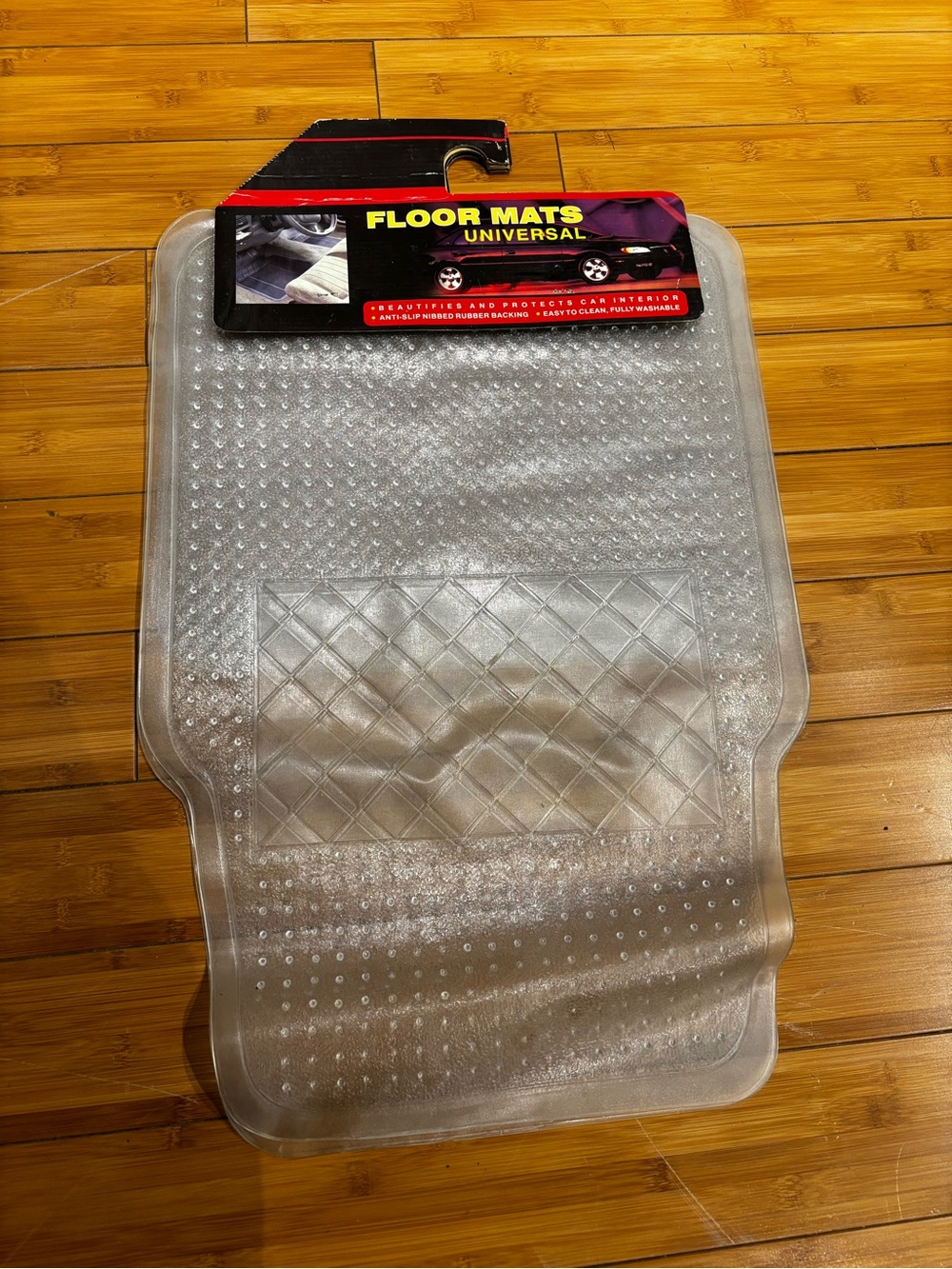 Universal Clear Transparent Car Floor Mats - 2-Pack